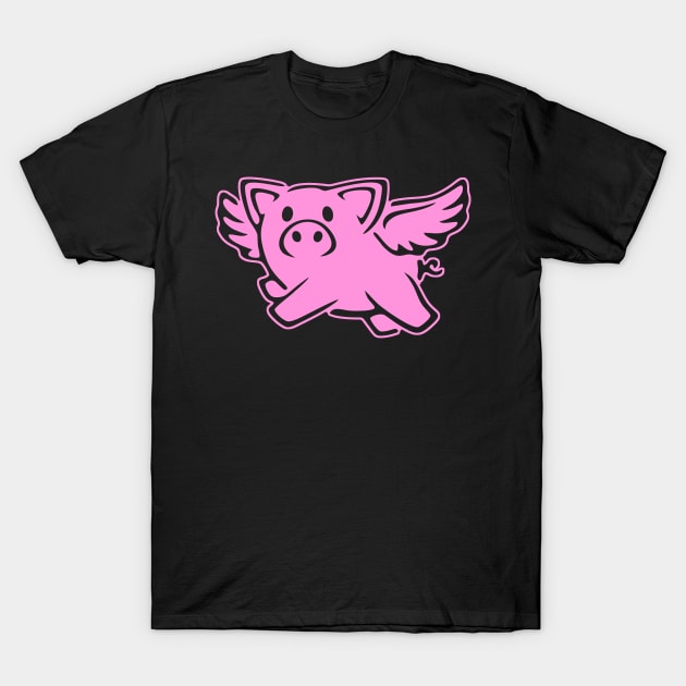 Flying Pig T-Shirt by Oolong